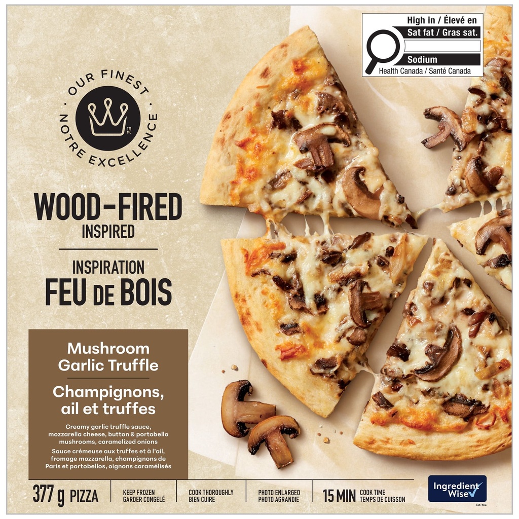 Our Finest Pizza Inspiration feu de bois aux champignons, à l’ail et aux truffes Notre Excellence 377&nbsp;g