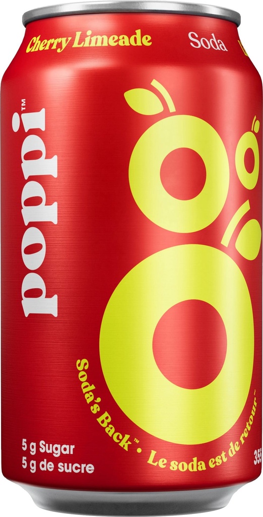 poppi Limonade aux cerises Les Soude 355 mL