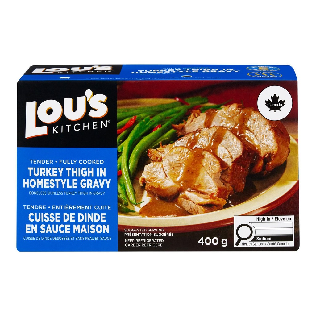 Lou's Kitchen Homestyle Rôti de Dinde Fait De Viande Brune En Sauce