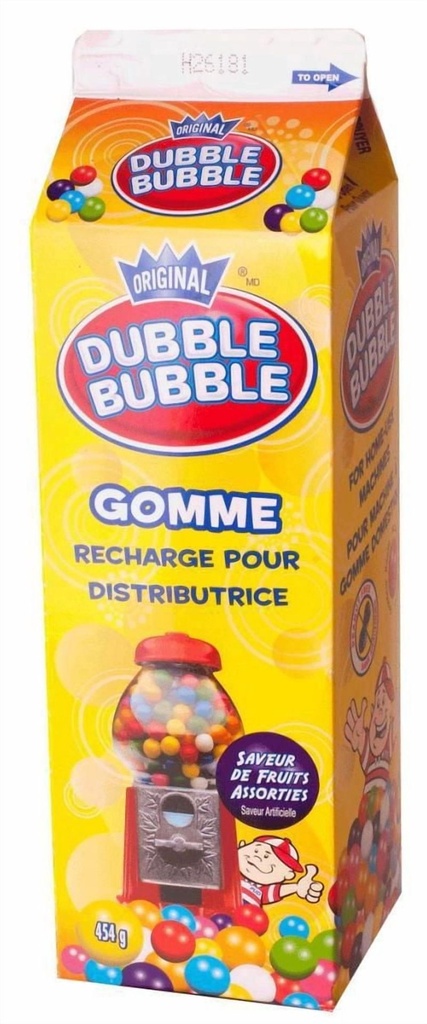Dubble Bubble Gommes Ballounes - Recharge pour distributrice 454g