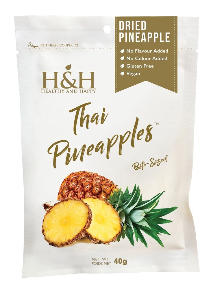 H&H Healthy & Happy Ananas Thaïlandais 40g – H&H Santé & Bonheur