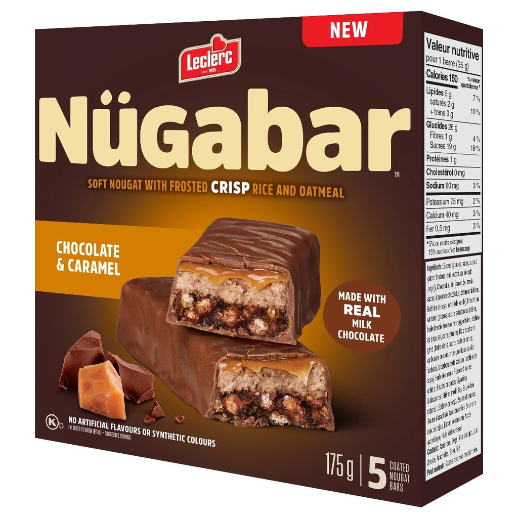 Leclerc NUGABAR MILK CHOCO - FRENCH