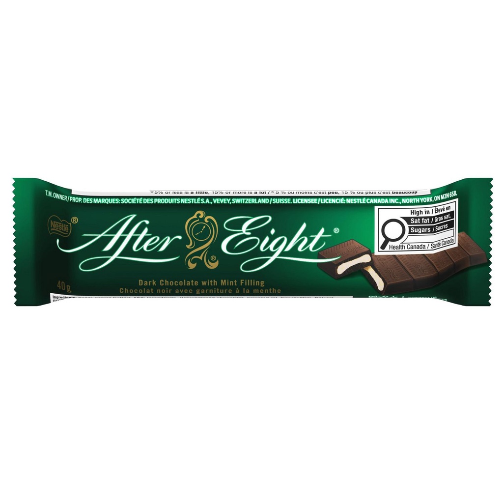 After Eight Barre Au Chocolat Noir Et À La Menthe