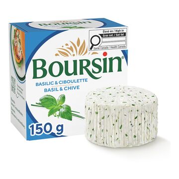 Fromage frais au basilic et à la ciboulette