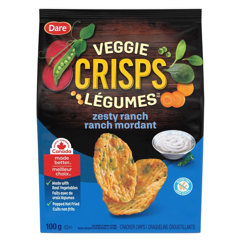 Crisps légume Dare à saveur de ranch mordant, 100g