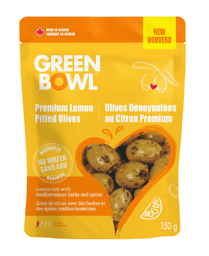 Green Bowl Olives dénoyautées au citron