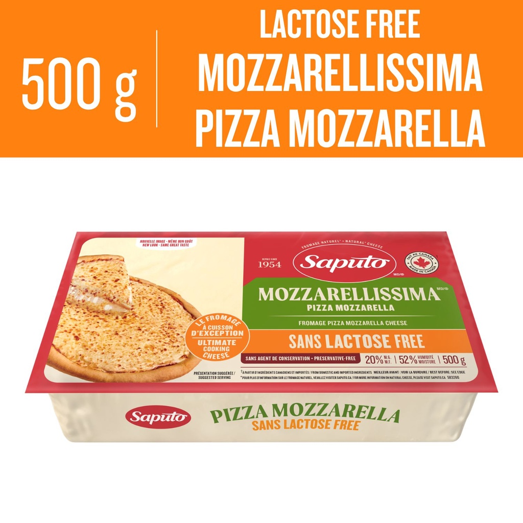 Fromage Mozzarellissima pizza mozzarella sans lactose Saputo