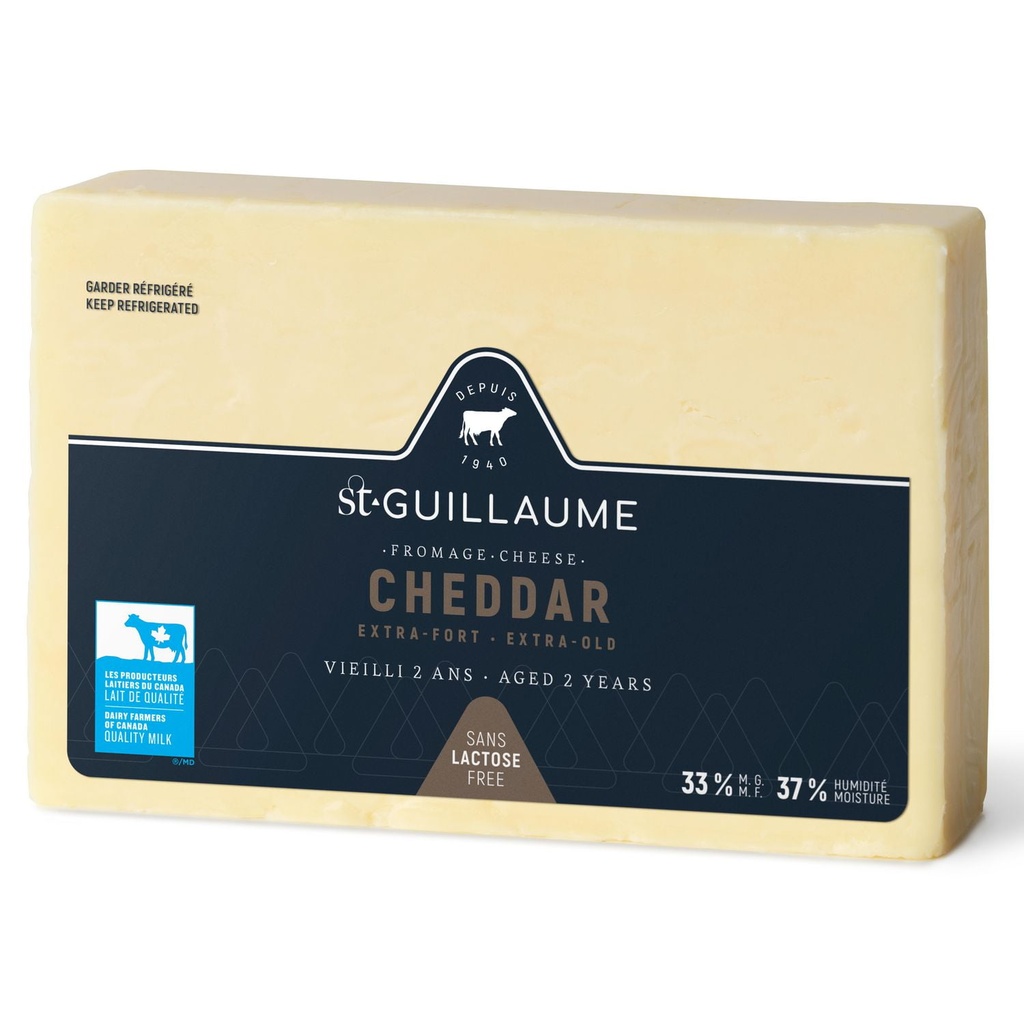 Cheddar vieilli 2 ans St-Guillaume, bloc 580g