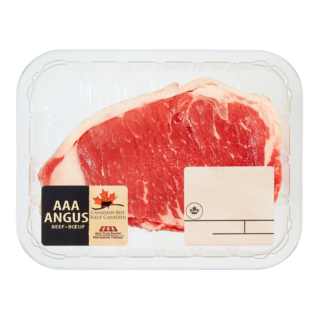 Bifteck de contre-filet Mon marché fraîcheur, 1 bifteck, Bœuf Angus AAA, 0.20 - 0.50 KG