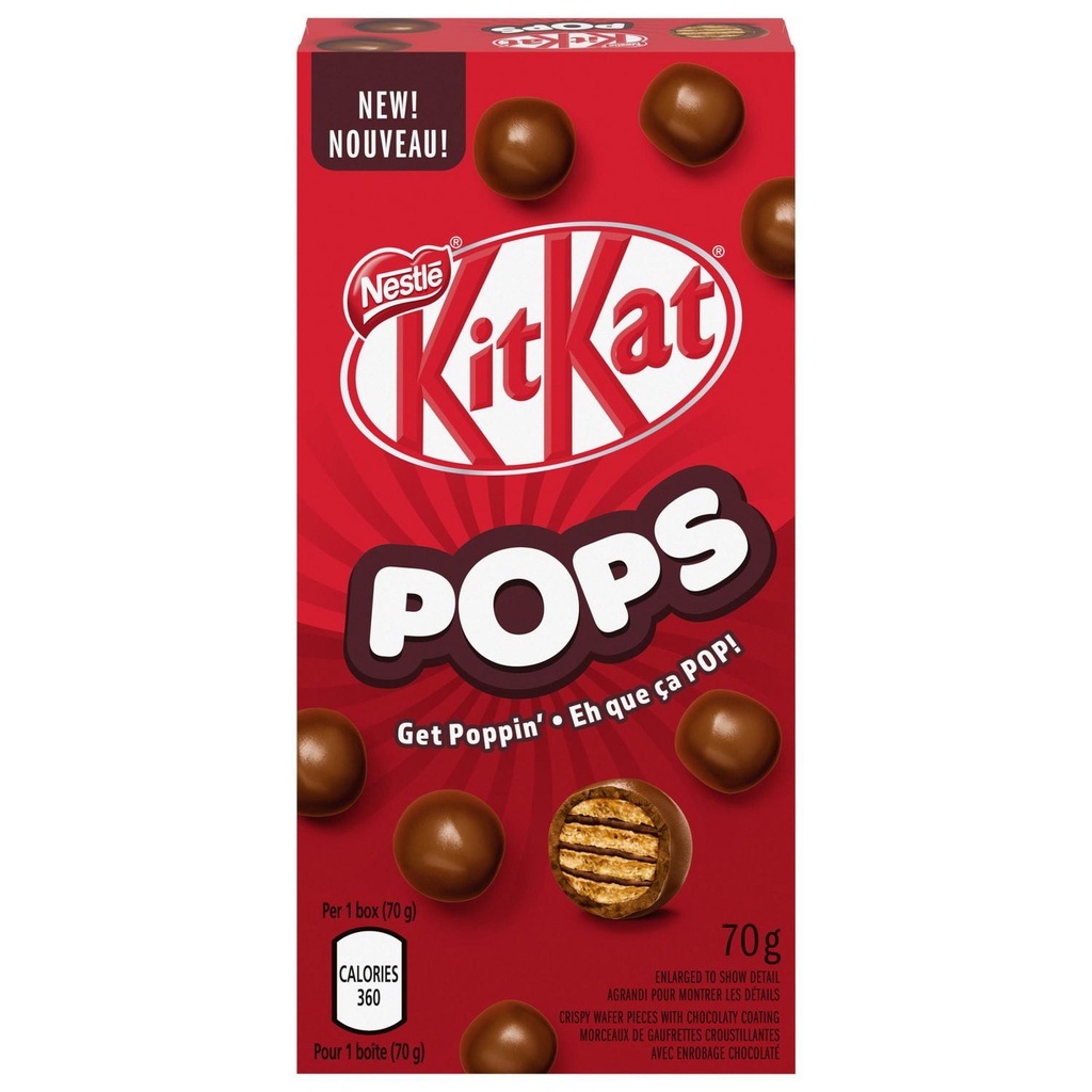 KITKAT POPS, collations au chocolat au lait, boîte de 170 g