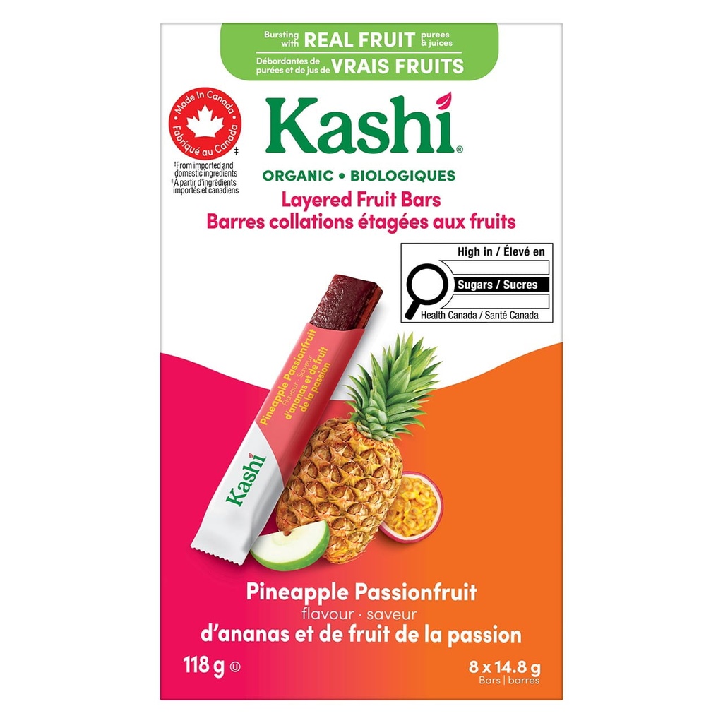 KASHI Étagées Ananas Fruit de la Passion Barres 8 Barres