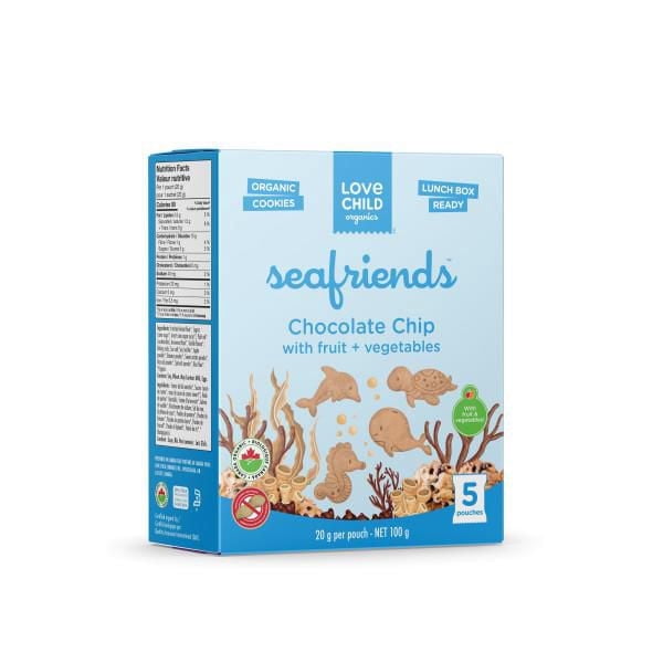 Biscuits brisures de chocolat Sea Friends Love Child Organics, format collation (5), 100 g, sachet
