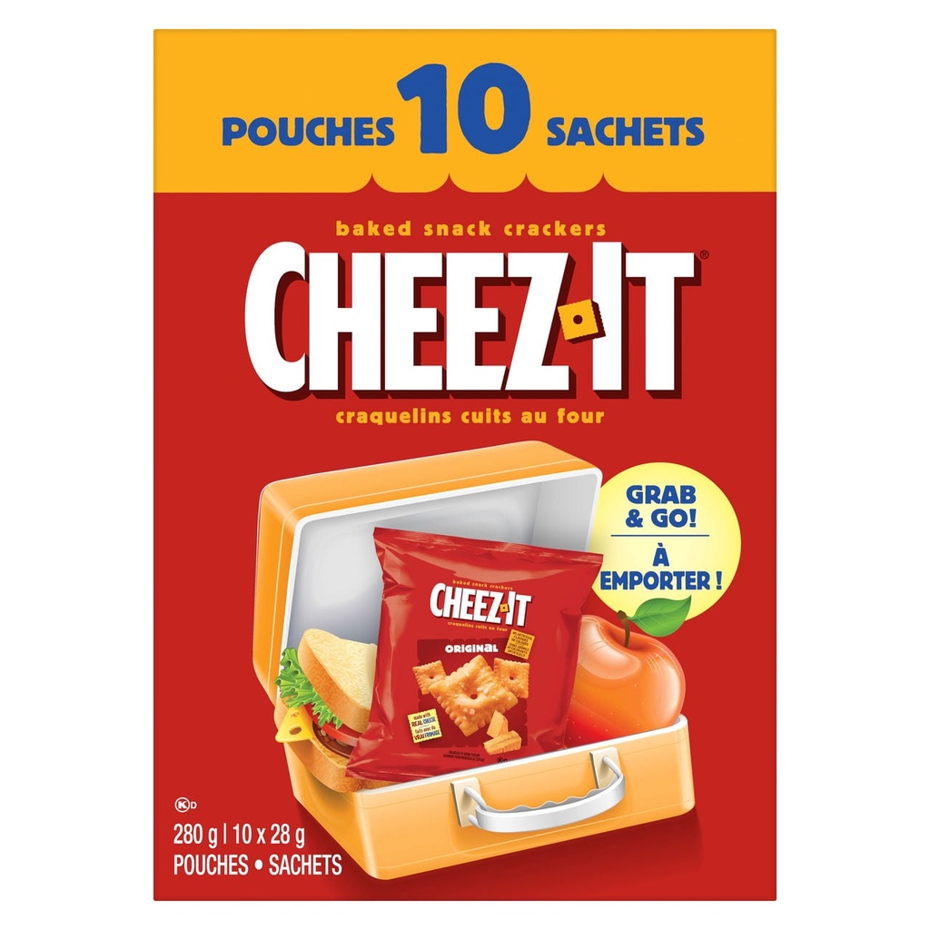 Cheez It Sachets de Craquelins Originaux 10x28g