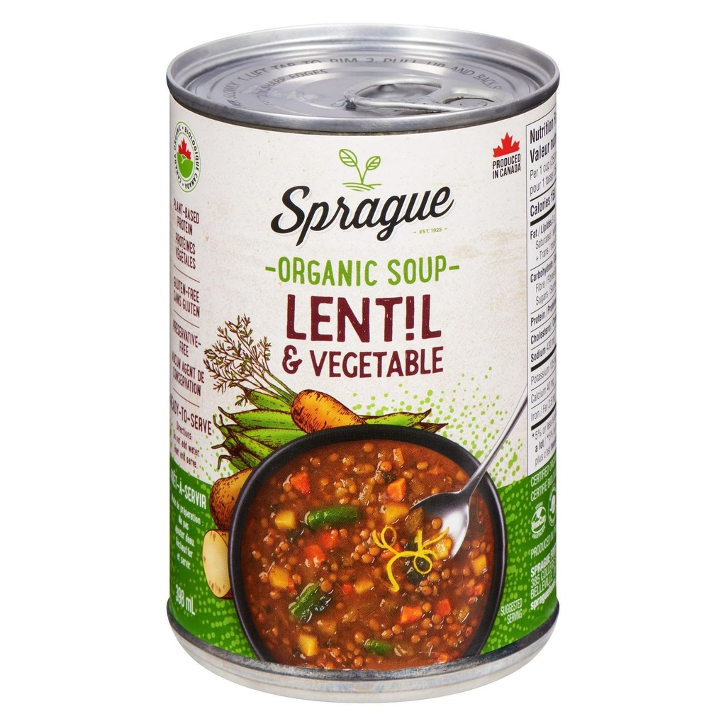 Sprague Soupe de Lentilles Biologique aux Légumes