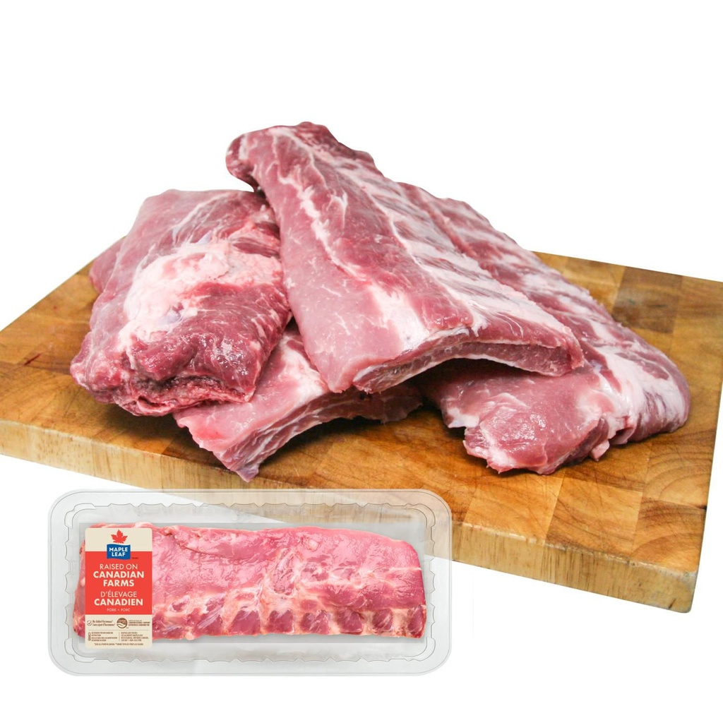 Côtes levées de porc de Maple Leaf, 1 paquet, 0.75 - 1.50 KG