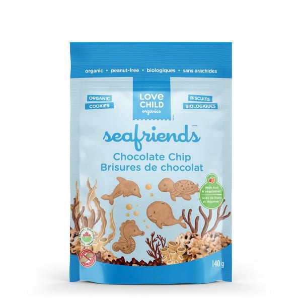 Biscuits brisures de chocolat Sea Friends Love Child Organics, 140 g, sachet