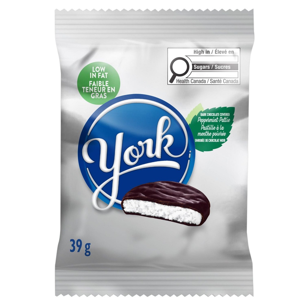 Pastilles à la menthe poivrée YORK, 39 g
