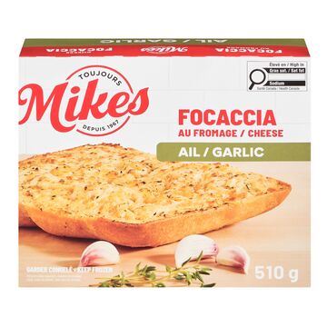 Focaccia au fromage et à l'ail surgelée