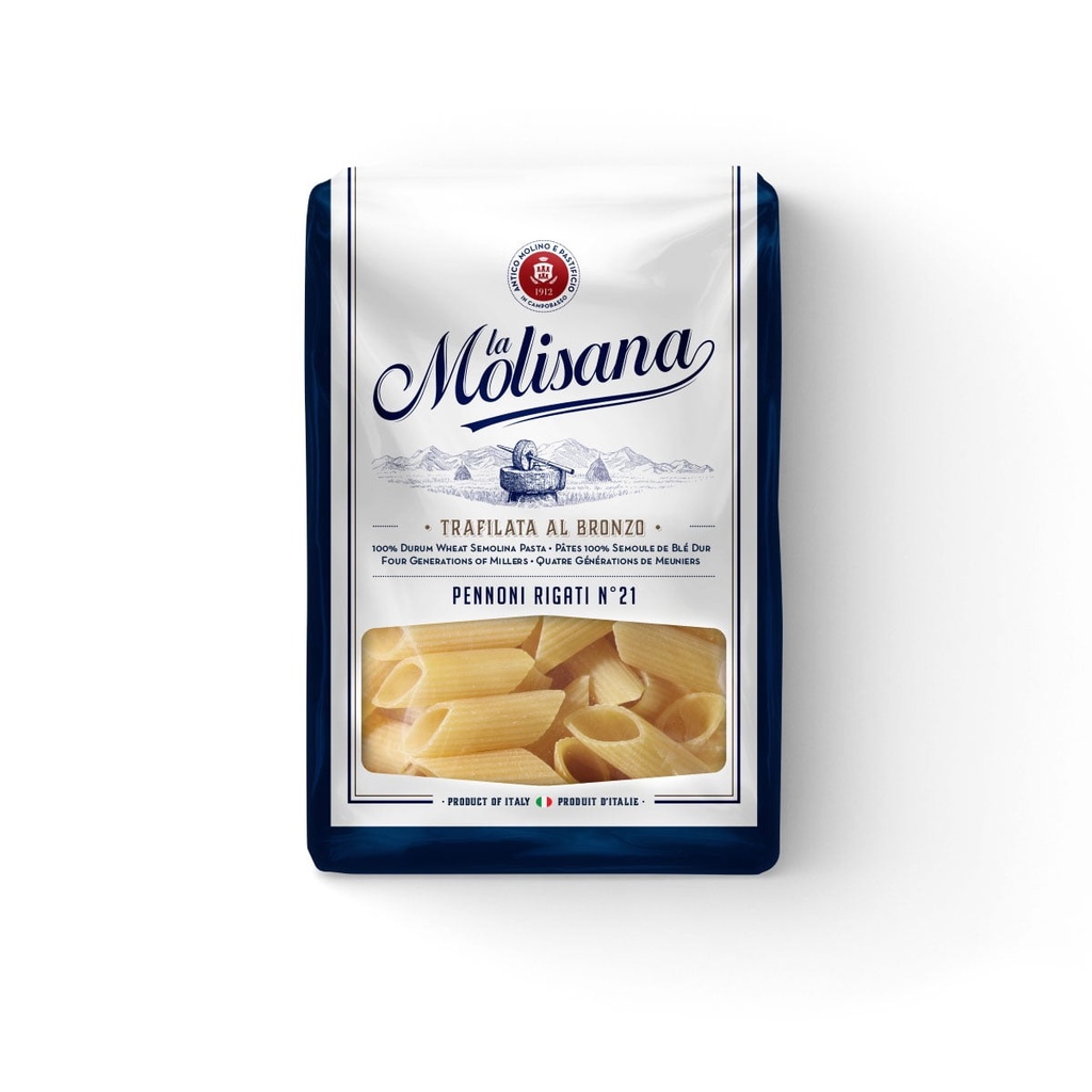La Molisana Pennoni Rigati Pâtes N.21, 450g