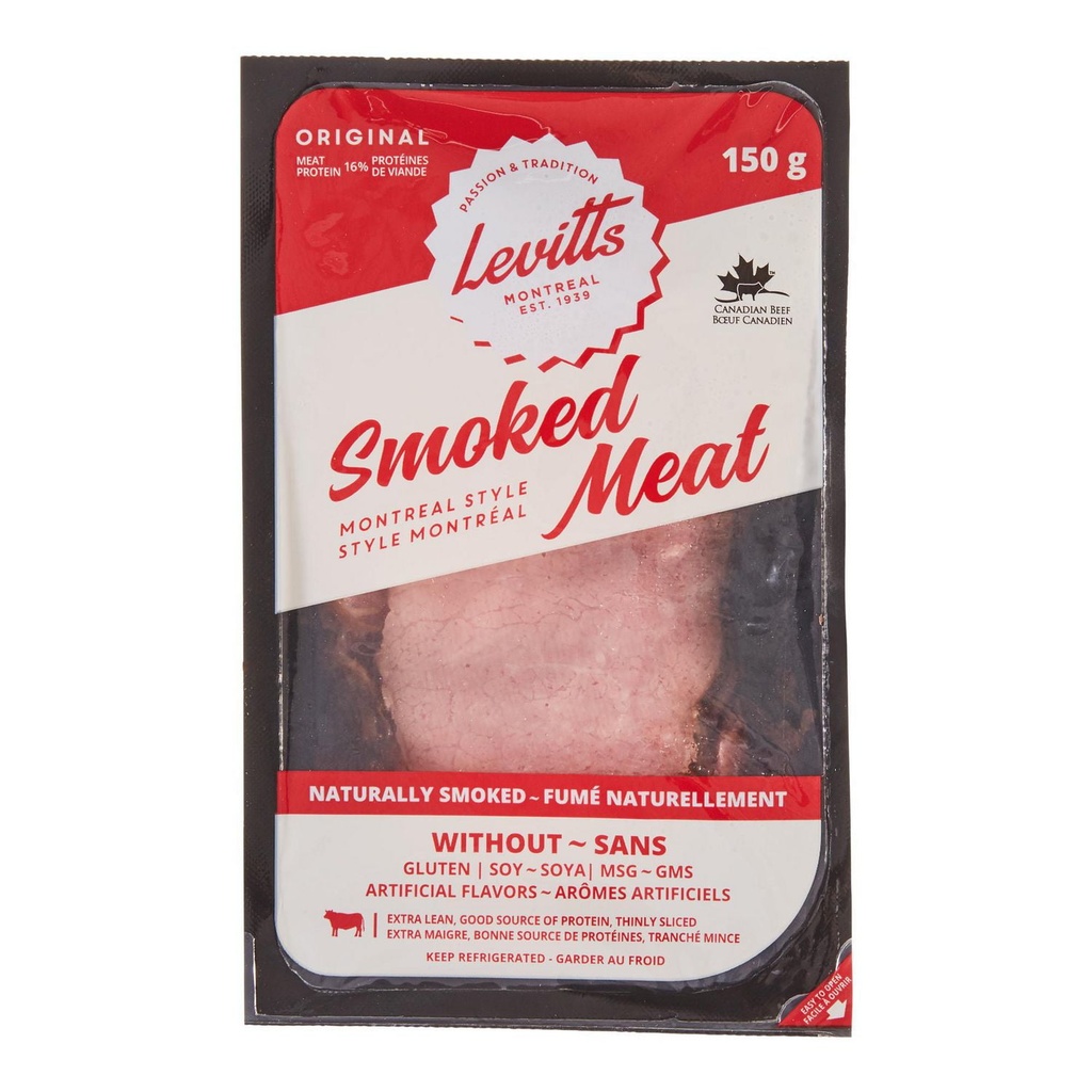 Smoked Meat tranché style Montréal Levitts 150 g