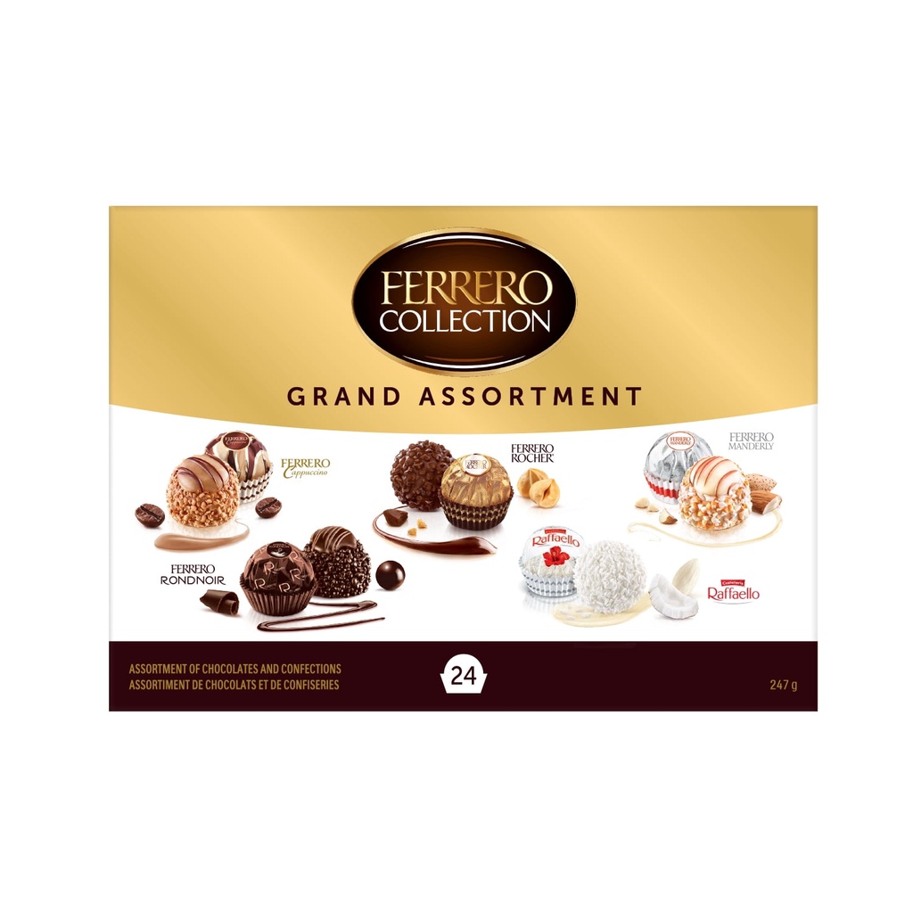 Boîte-cadeau FERRERO COLLECTION GRAND ASSORTMENT de confiseries et de chocolats fins assortis