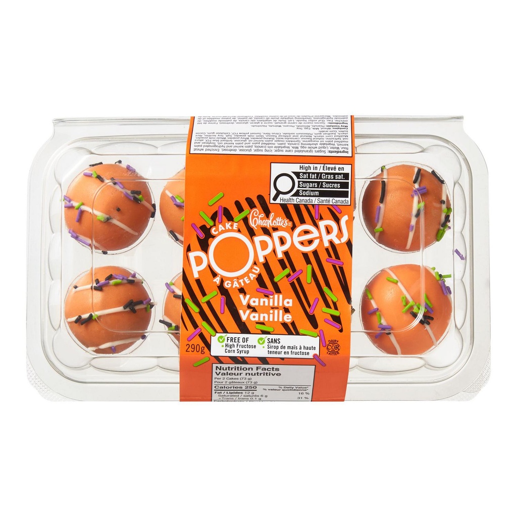 Poppers à gâteau à la vanille Charlotte’s