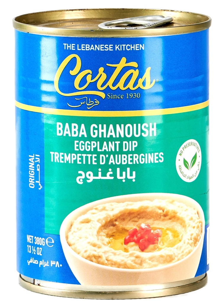 Cortas Trempette d’aubergine – Baba Ghanoush 380g Can