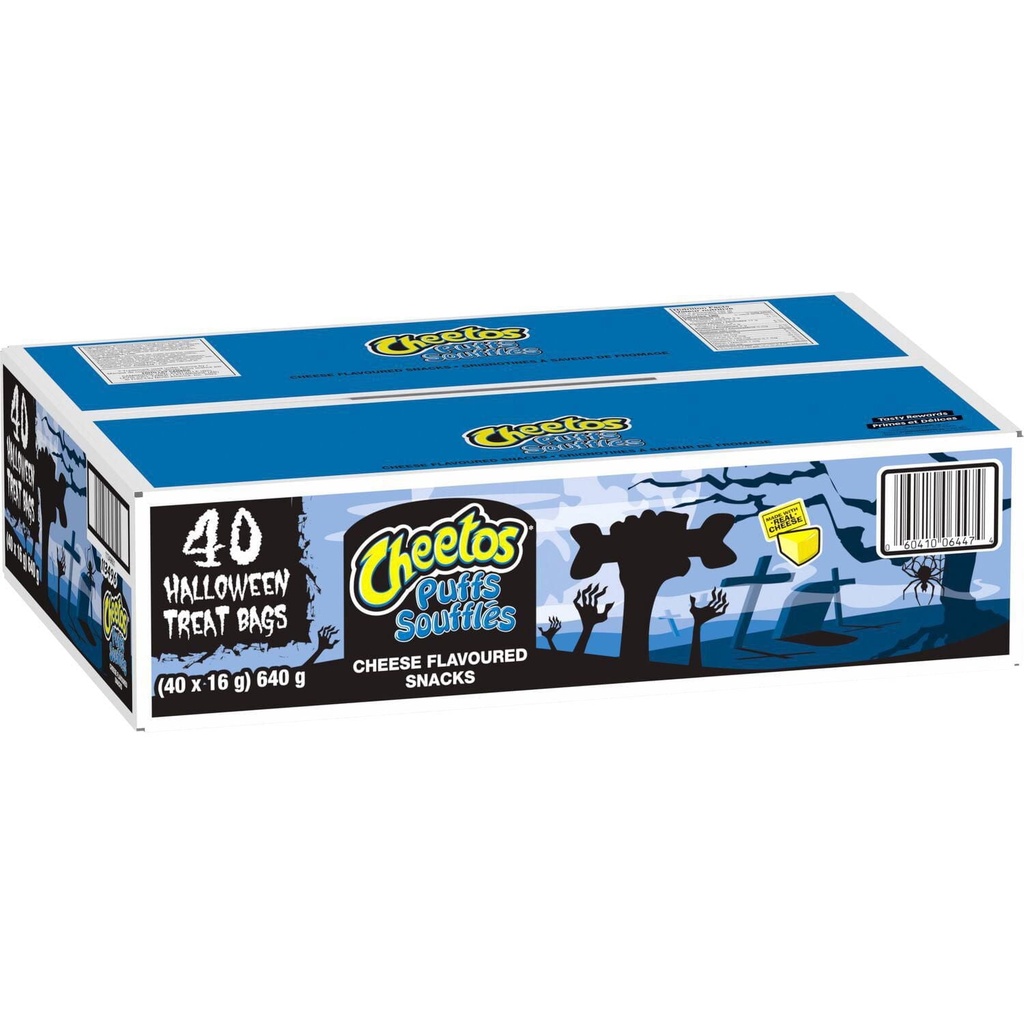 Cheetos grignotines à saveur de fromage Soufflés – sacs d’Halloween, (40 sacs de 16 g)