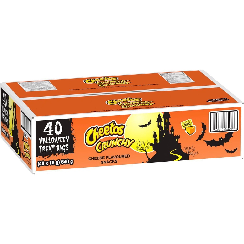 Cheetos grignotines à saveur de fromage Croquant – sacs d’Halloween, (40 sacs de 16 g).