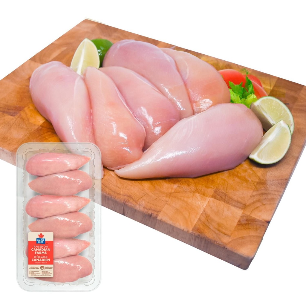 Poitrines de poulet désossées sans peau Maple Leaf 5-6 Poitrines