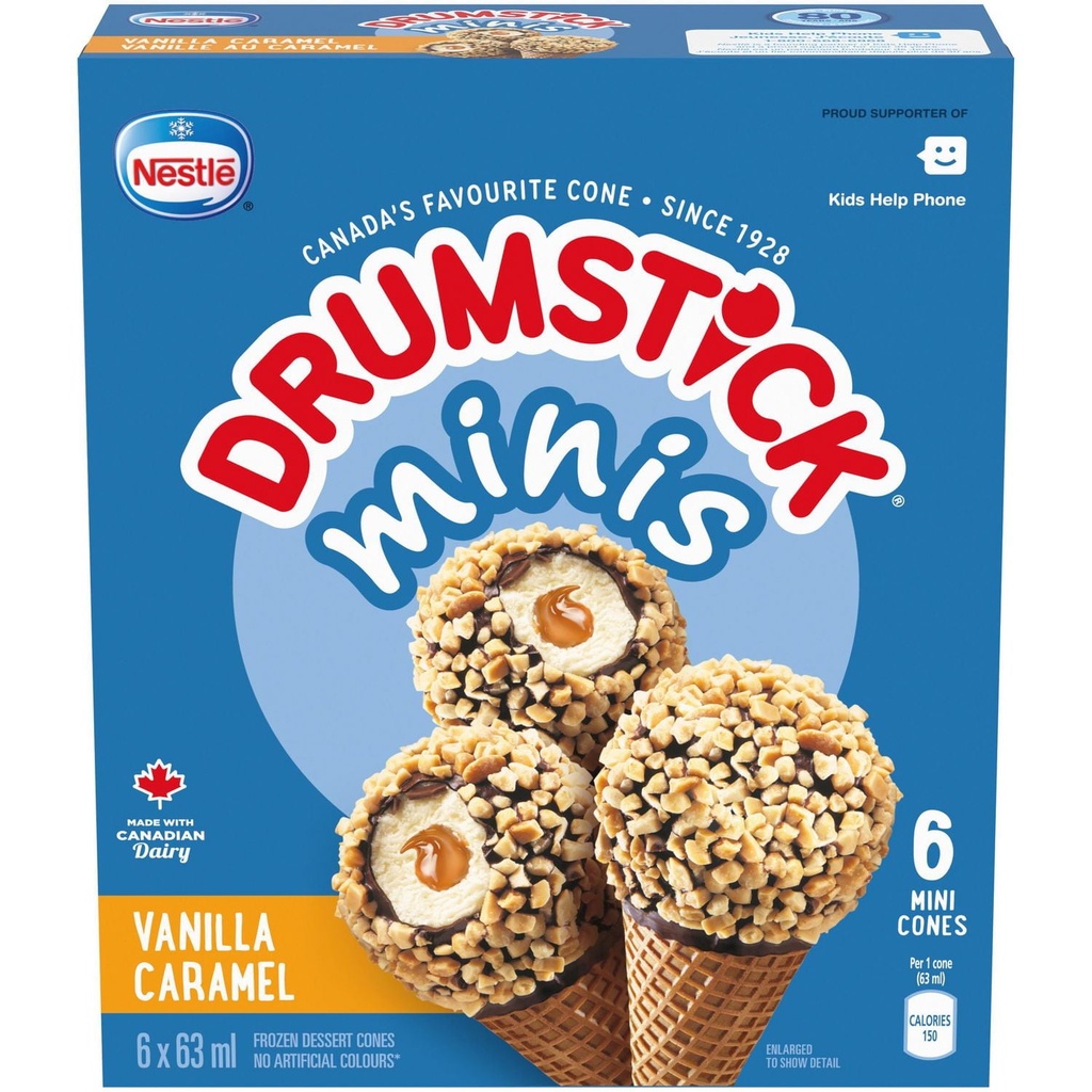 DRUMSTICK Minis Vanille Au Caramel 6 x 63 ml