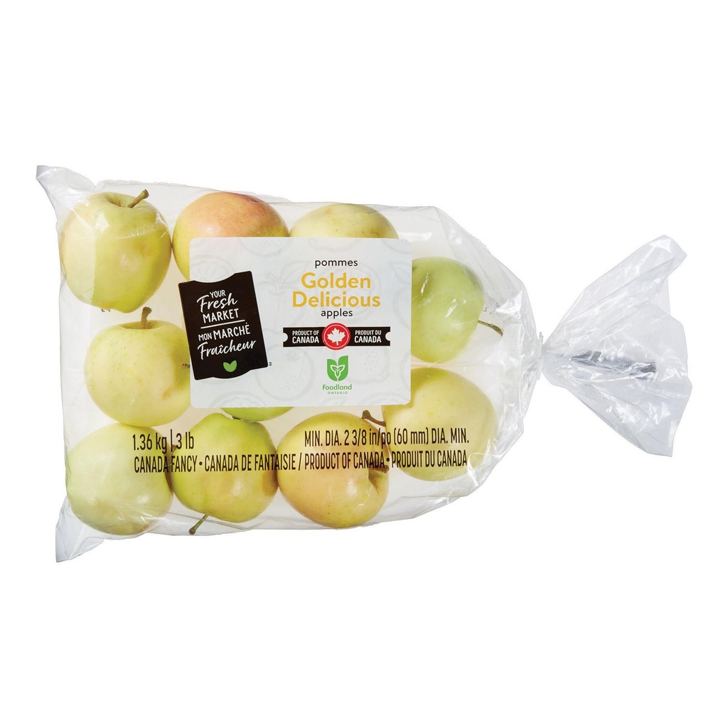 Pomme Golden delicious 3 lb par sac