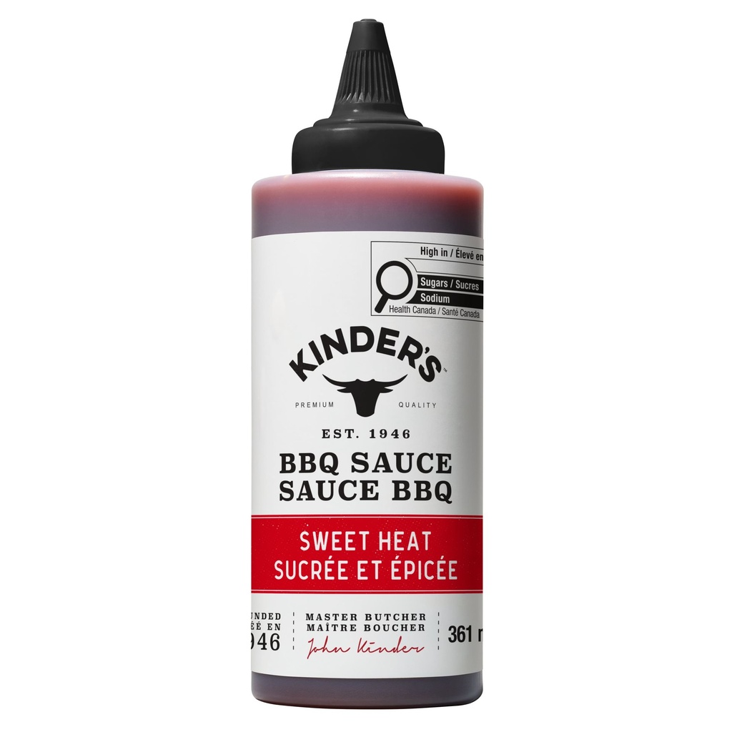 Kinder's Sauce barbecue Sweet Heat de Kinder, 361 ml