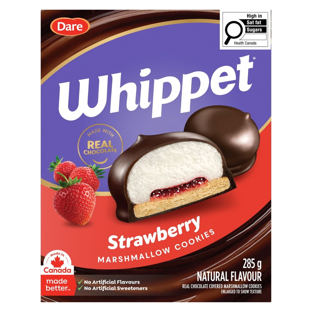 Biscuits Whippet Fraises, 285g
