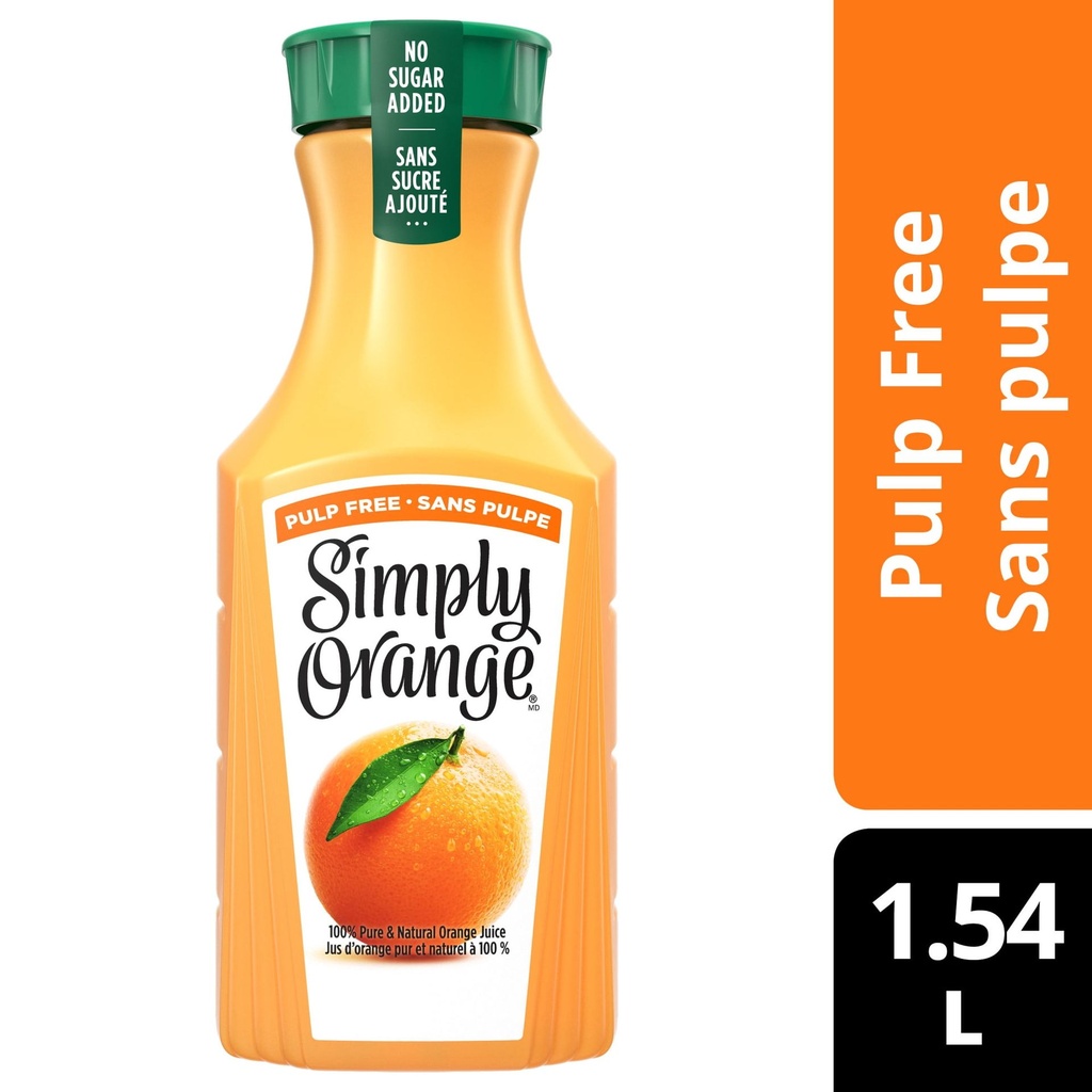 Simply Orange Bouteille Sans Pulpe, 1.54 Litres