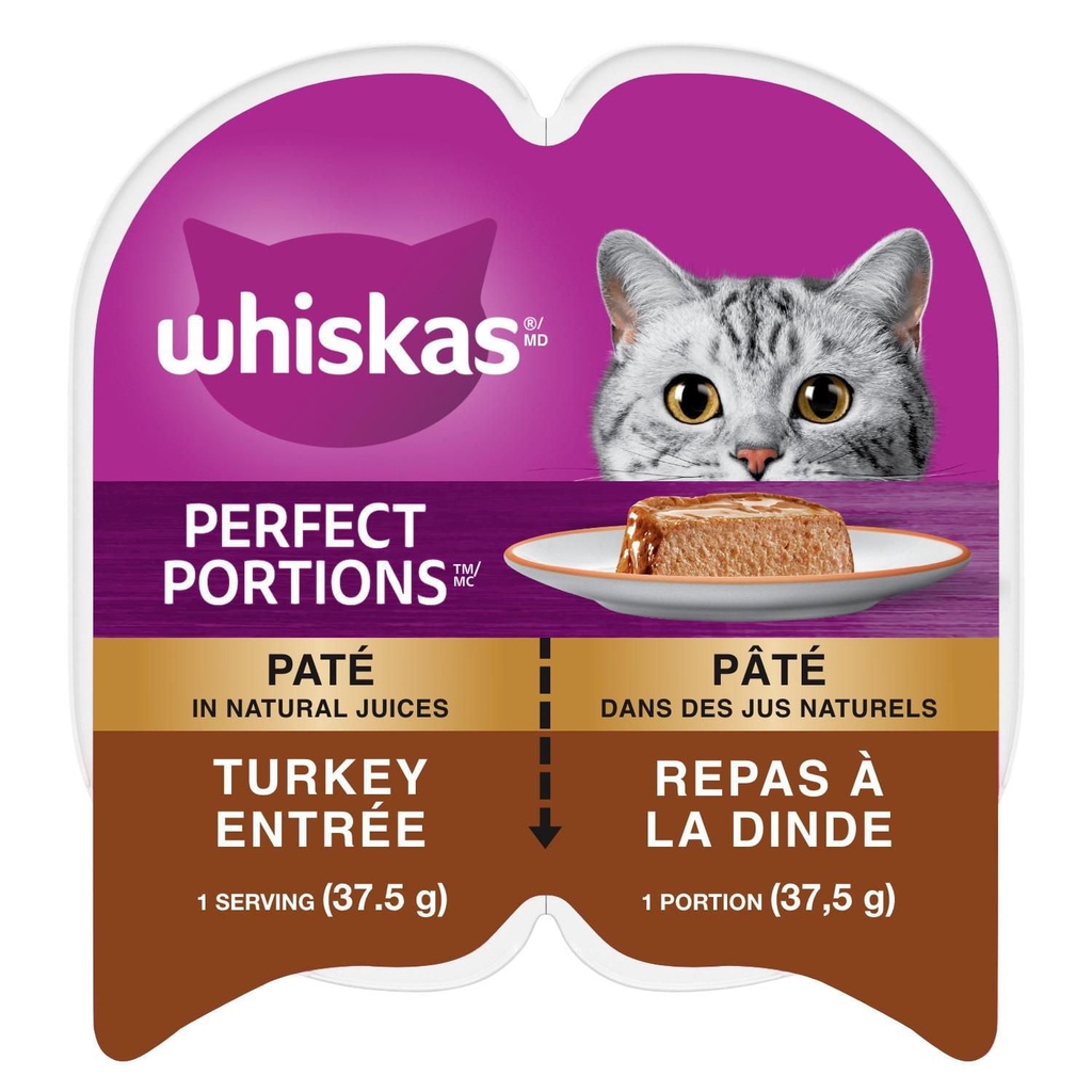 Repas à la dinde Whiskas Perfect Portions pâté