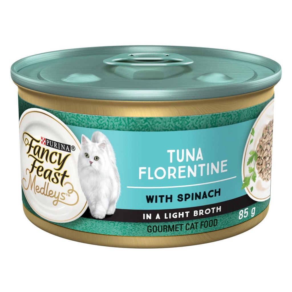 Fancy Feast Medleys Thon à la Florentine, Nourriture Humide pour Chats 85 g