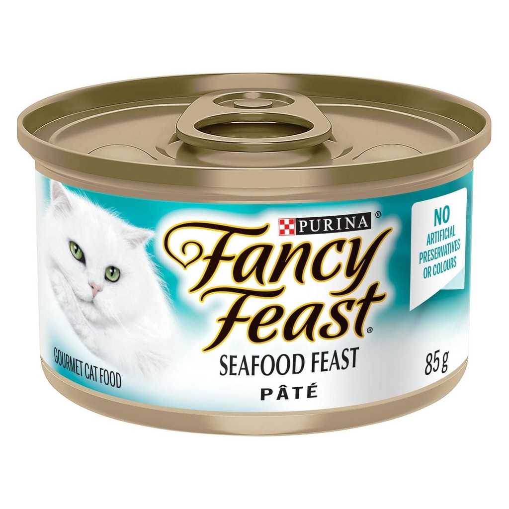 Purina Fancy Feast Pate Festin de Fruits de Mer Nourriture pour Chats 85g