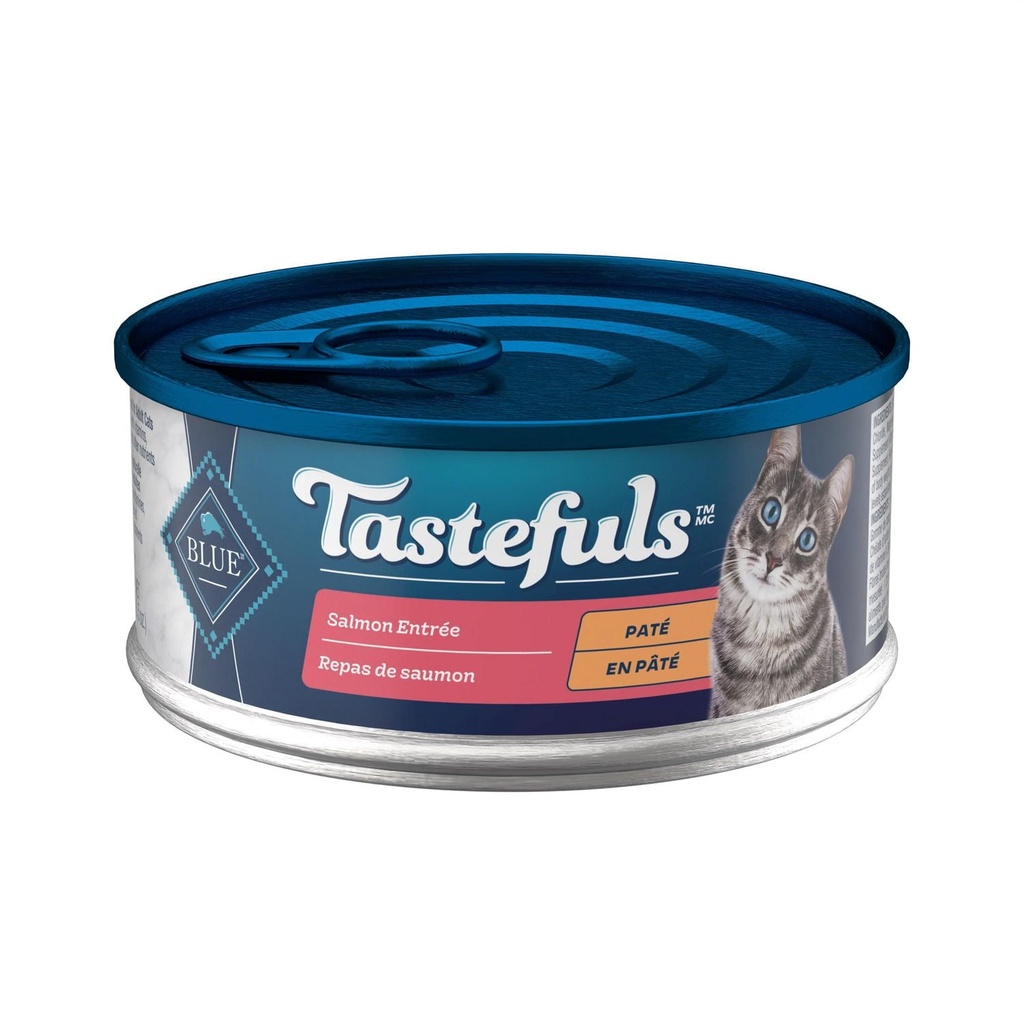 Nourriture Humide pour Chat Blue Buffalo Tastefuls Pâté, Faite avec des Ingrédients Naturels, Entrée au Saumon