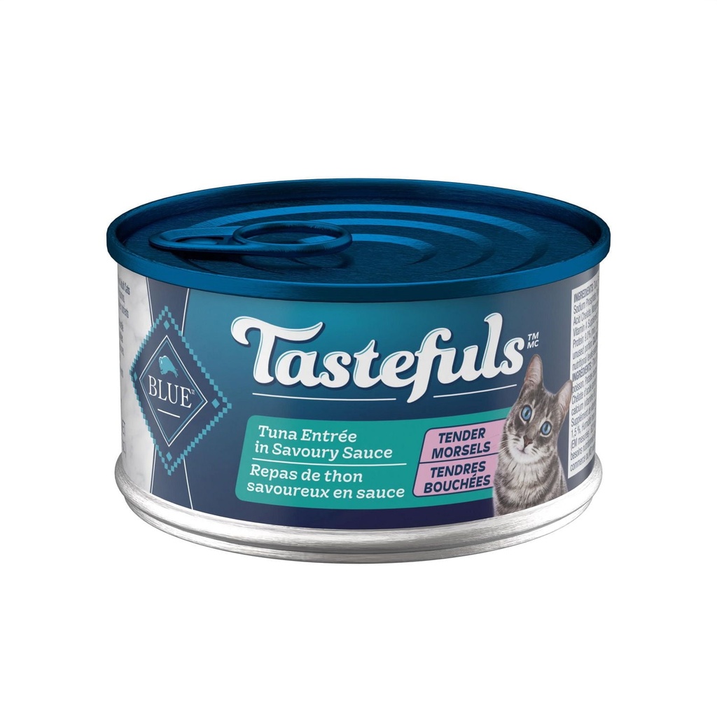 Blue Buffalo Tastefuls Thon Entree Morceaux tendres naturels Nourriture humide pour chats
