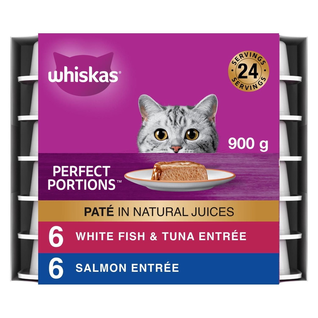 Nourriture humide pour chats Whiskas Perfect Portions Sélections aux fruits de mer