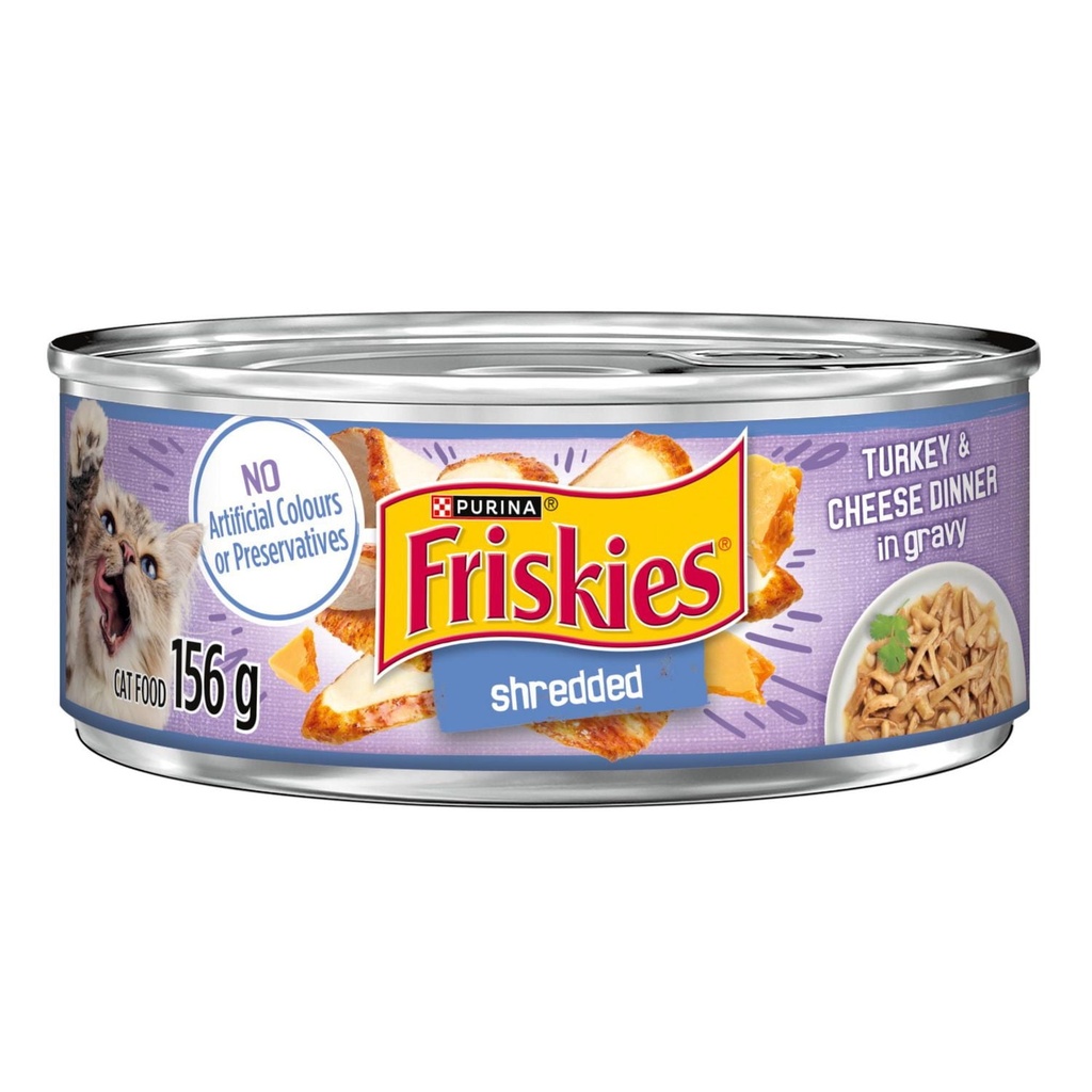 Friskies en Lanieres Dîner de Dinde et Fromage Nourriture pour Chats en Sauce