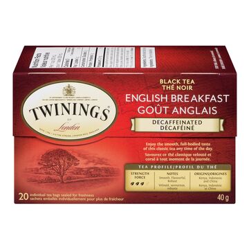 Thé noir Goût anglais décaféiné en sachets