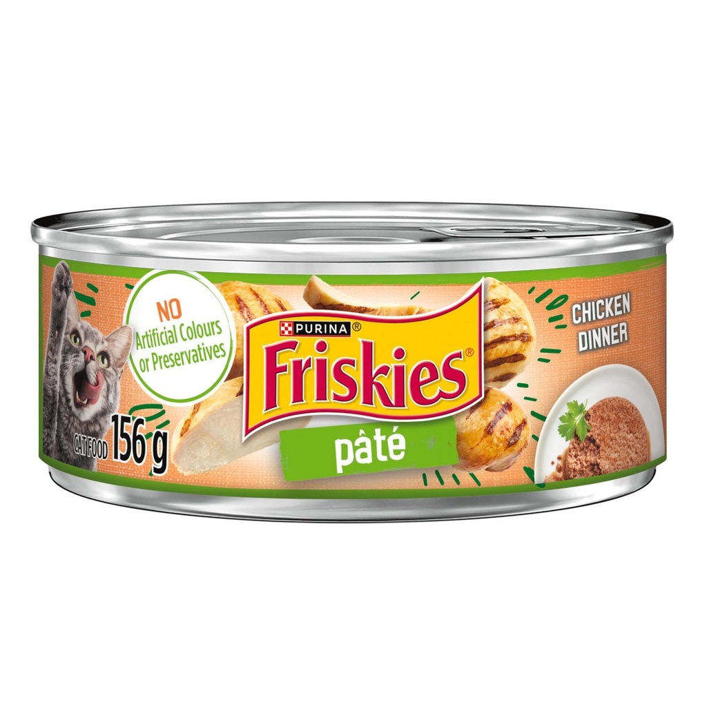 Purina Friskies Pate Diner au Poulet Nourriture pour Chats 156G