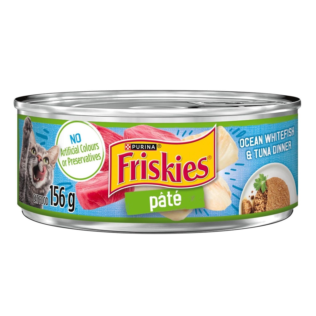 Friskies Pate Diner au Poisson Blanc et au Thon Nourriture pour Chats