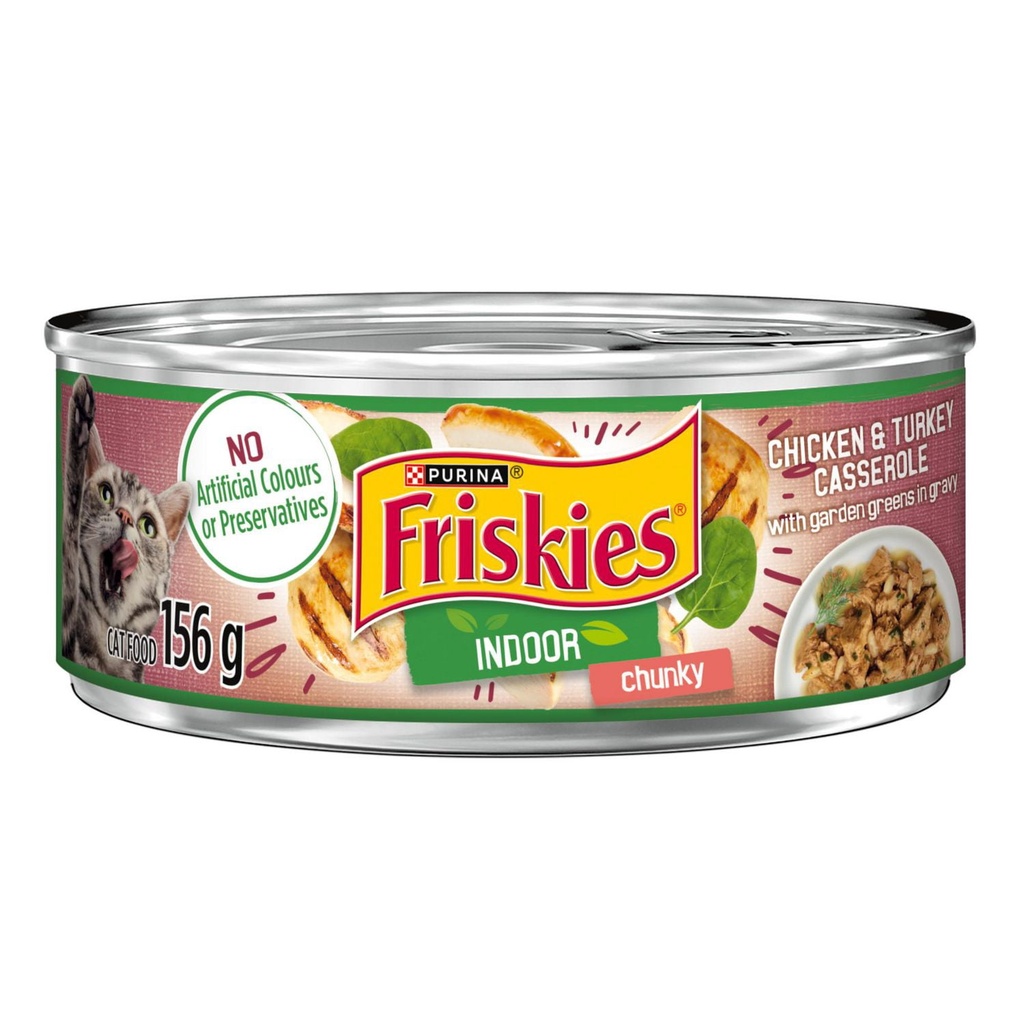 Friskies Chats d'Intérieur Plat de Bouchées de Poulet et de Dinde en Sauce Nourriture pour Chats