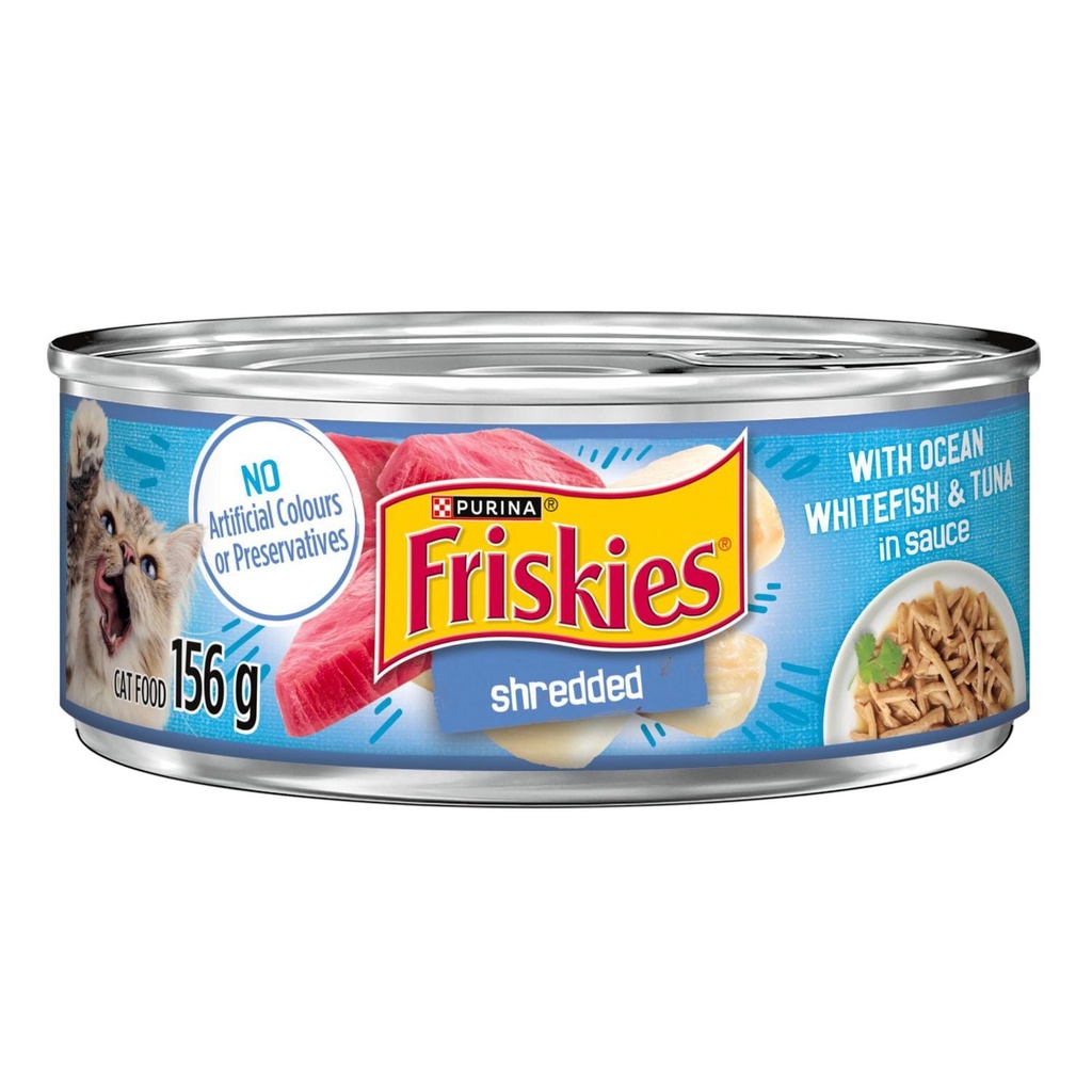 Friskies en Laniers avec Poisson Blanc et Thon en Sauce Nourriture pour Chats