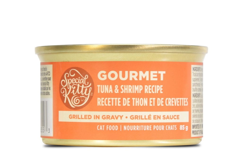 Special kitty grille recette de Thon et de Crevettes en sauce