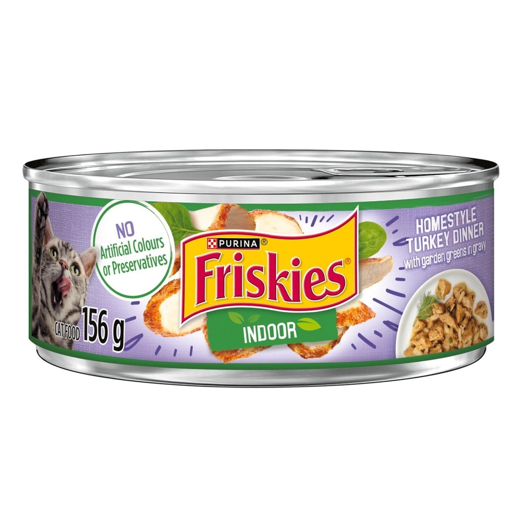 Friskies Diner a la Dinde Style Maison avec Légumes du Jardin en Sauce Nourriture pour Chats d'Interieur