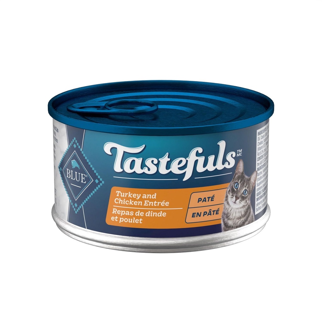 Blue Buffalo Tastefuls Pâté de dinde et de poulet Nourriture humide naturelle pour chats